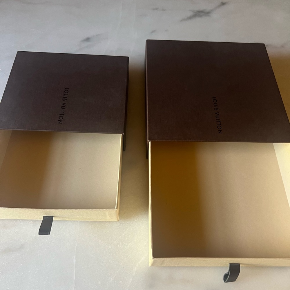 Authentic Lv Brown Drawer Boxes - image 2